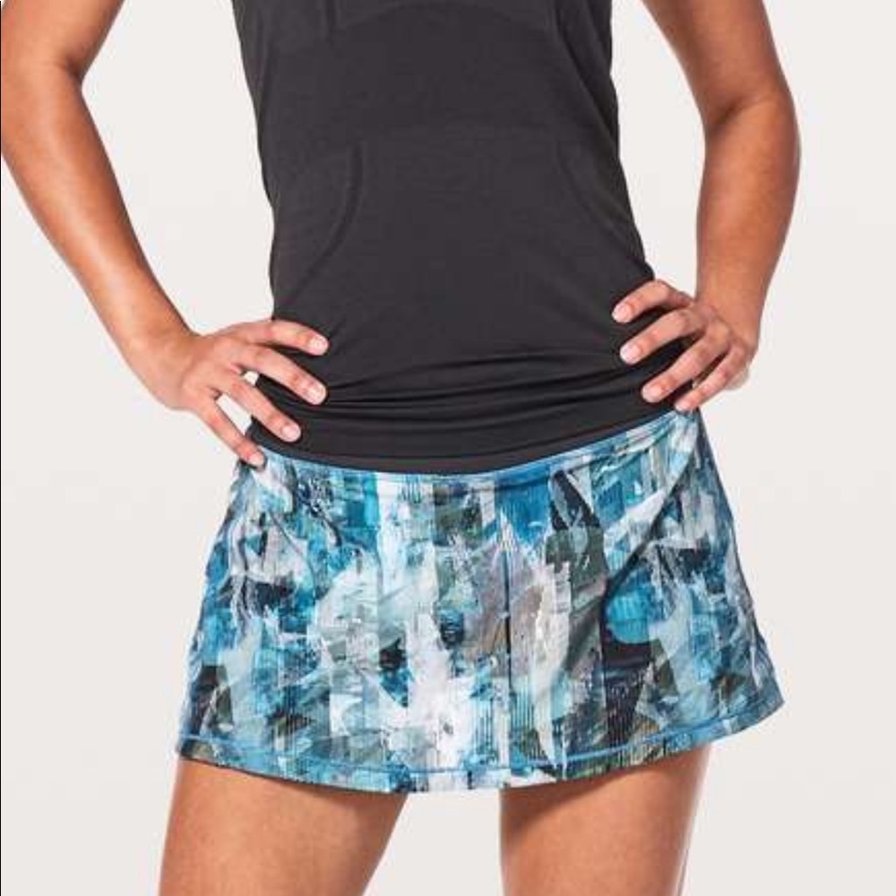 NWOT Lululemon Sundazed Blue Pace Rival Skort